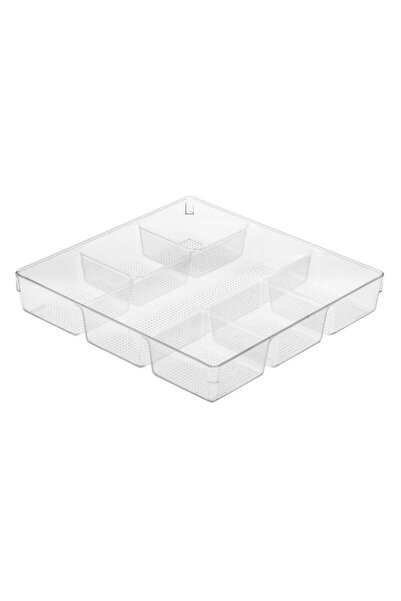 OEM Διαφανής Πλαστικός Οργανωτής με 7 Θήκες για Συρτάρια 34x33x6εκ.