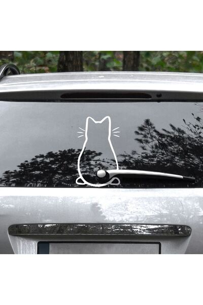 OEM Αυτοκόλλητο υαλοκαθαριστήρα αυτοκινήτου με σχέδιο γάτας 19,5x32,5 εκατοστά