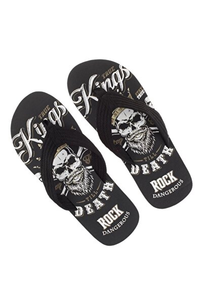 OEM Slapi cu Banda Neagra Model Cranii "True Kings Till Death Rock Dangerous"...