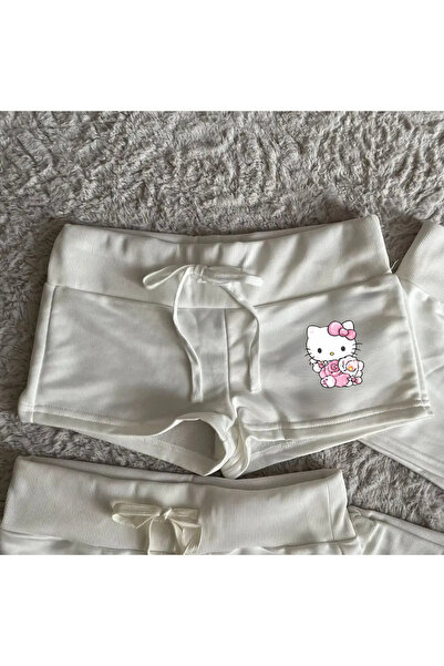 Gofeel Hello Kitty Side Printed Mini Shorts