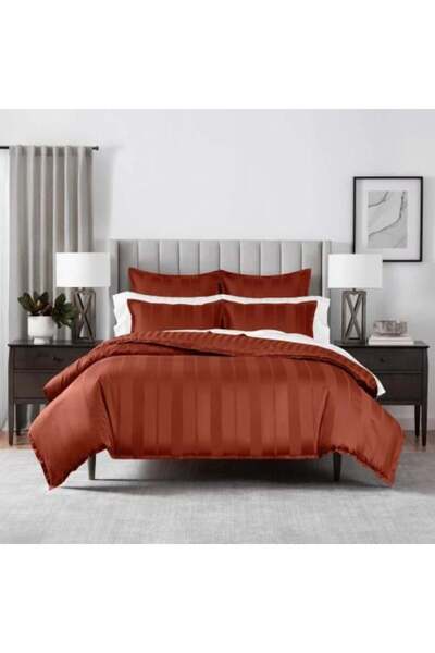 Hotel Collection Hotel Comforter Set Twin and Half Striped - Fiery Red Color ...