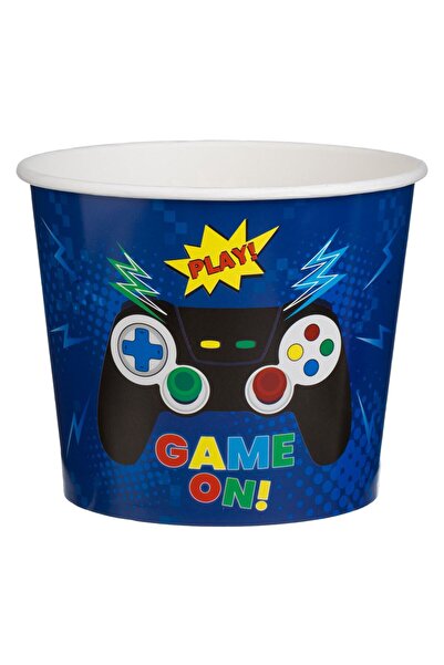 OEM Μπλε χάρτινο ποτήρι με σχέδιο  "Game On " για Snak - 1.8L