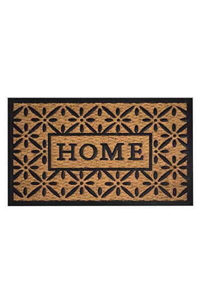 OEM Καφέ Πατάκι Εισόδου με Φλοράλ Σχέδιο για το Σπίτι 75x45εκ.