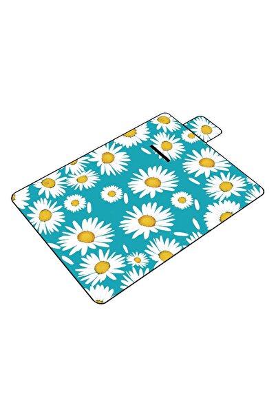 OEM Patura Picnic Bleu cu Model Margarete 150x150cm