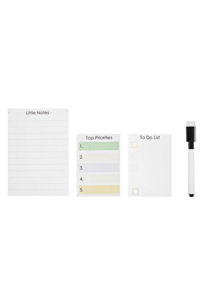 OEM Σετ 3 Μαγνητικών Σημειώσεων και Μαρκαδόρου Σφουγγαριού - 4 τεμάχια