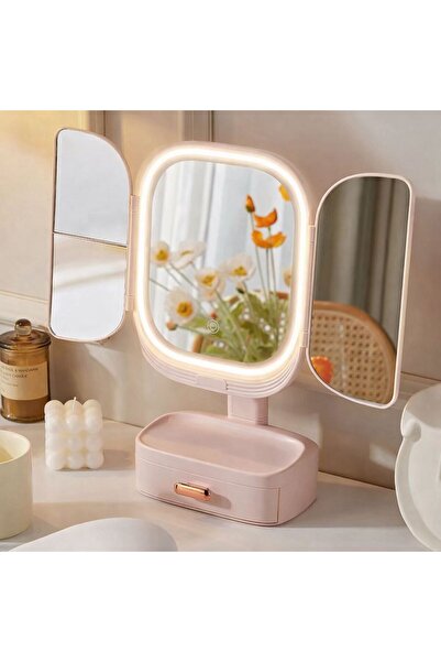 OEM Oglinda de Machiaj Tripla cu LED 34x6,3x21,5 centimetri