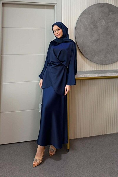 Hazamoda Σετ Σατέν Όλγα Ναυτικό Μπλε