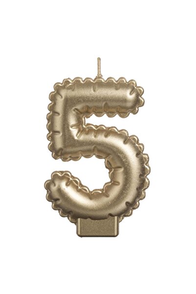 OEM Metallic Gold Birthday Candle No.5