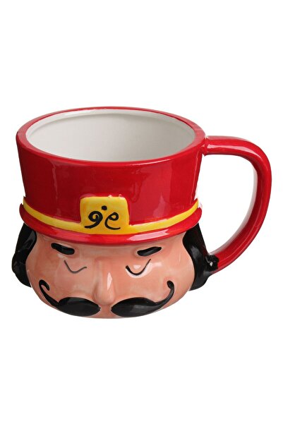 OEM Christmas Ceramic Cup with 3D Nutcracker Model 450ml