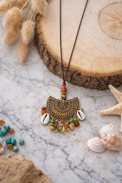 cleopatra takı aksesuar Sahara Sea Shell Greyhound Beaded Authentic Long Wome...