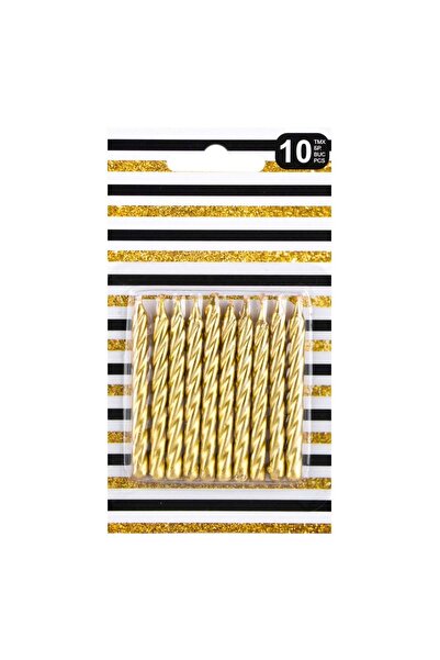 OEM Golden Spiral Birthday Candles 6 centimeters - 10pcs