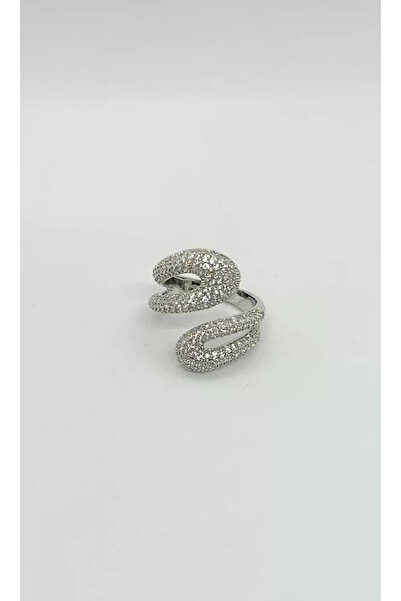 ndjewelry Oval Form Sparkling Ring – Silver Luxe