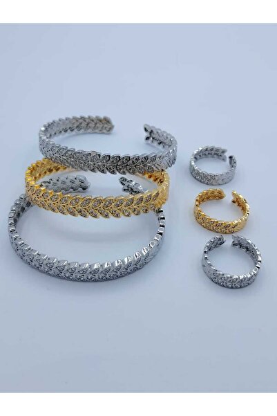 Generic "Leena" Royal Collection - Ring and Bracelet Set with Stones.