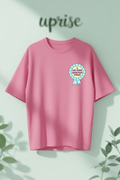 Vordevia I Did Some Adulting Today Printed Cotton Oversize T-Shirt