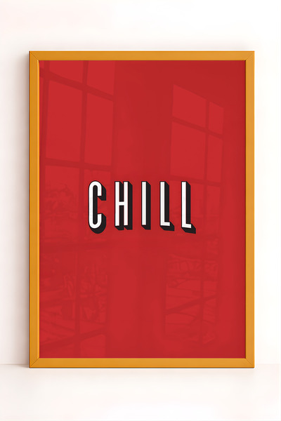 Chill Tasarım Tablo, Genç Odası, Kırmızı Tablo Sarı