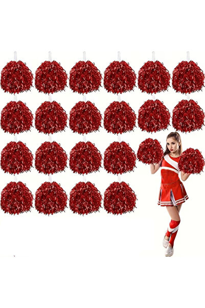 ForWhat Набір з 10 пар (20 предметів) червоних помпонів для святкових костюмі...