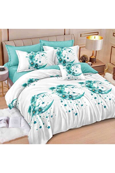 Patul Fine Cotton Linen, Sulphur, Double Bed, 2 Persons, 6 Pieces