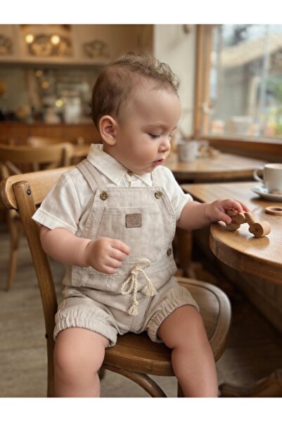 Oryeda Gömlekli keten salopet