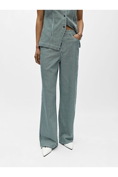 Object Jeans Gestreifte Wide Leg