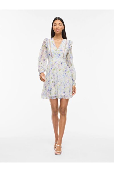 VILA Minikleid Langärmeliges