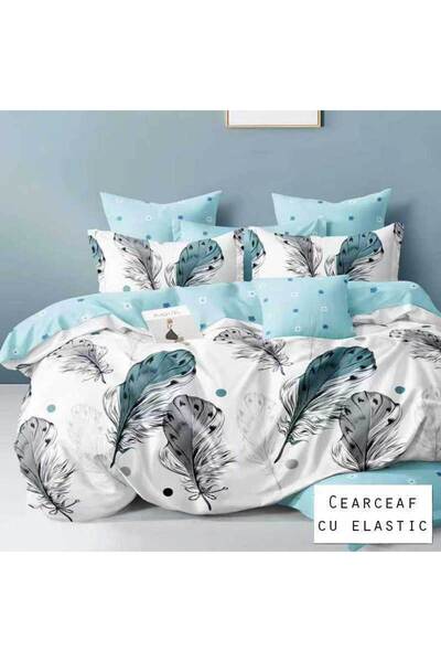 Patul Bubmac Finet Linen, Sulphur, Double Bed, 2 Persons, Stretchy Sheet, 6 P...