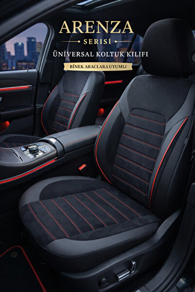 TROBUS يونيفرسال - غطاء مقعد ألكانتارا من سلسلة أرينزا (أمامي + خلفي) - أسود ...