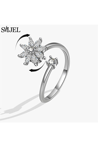 Choice39 resizable TJZ447 Ethnic Fashion Daisy Flower Anxiety Ring Adjustable...