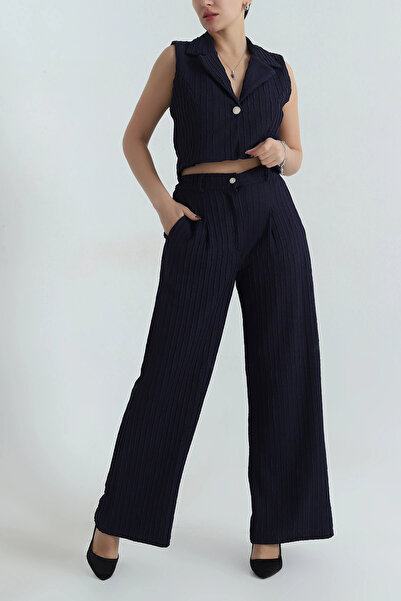 mj style Women's Wrinkled Fabric Women's Two-Piece Set