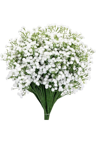 Arabest 7 pieces of artificial starry flowers,52 cm realistic white,stable st...