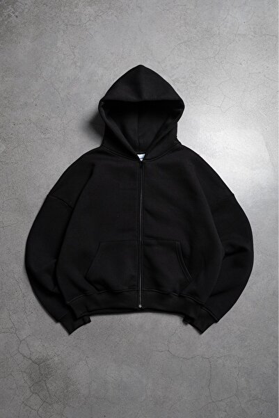 Crupt Studio Darkline Black Crop Men's Jacket Zip Hoodie