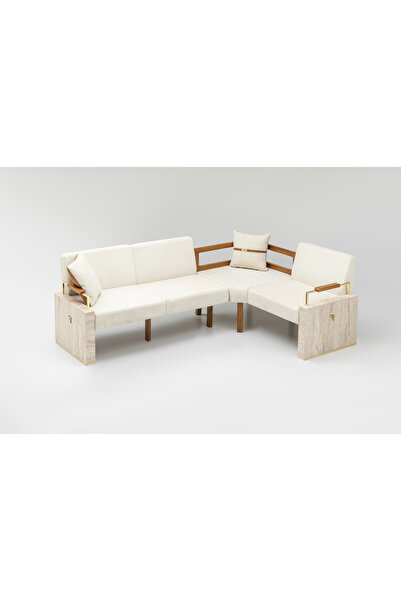 Rosse METAL FURNİTURE Laris Köşe Takımı, Mutfak Balkon Teras Yemek Odasına Uy...