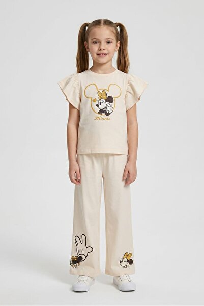 Disney طقم ميكي آند فريندز للأطفال البنات مكون من قطعتين، بلوزة بأكمام مكشكشة...