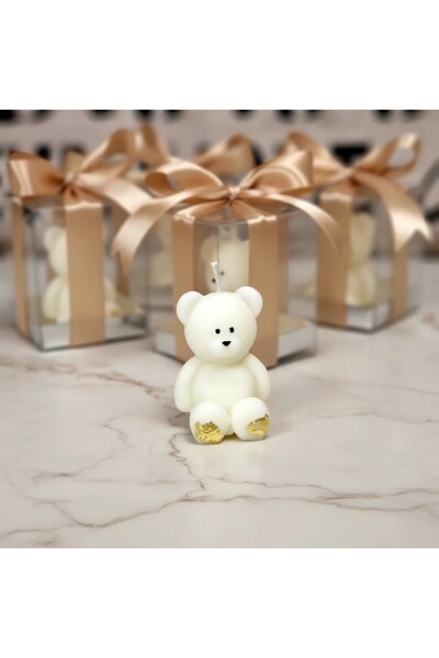 Invitatii Originale Lumanare ursulet AURIU