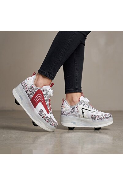 Öztürk Işıklı Akıllı Mekanizma Bağcıklı Çocuk Paten Ayakkabı