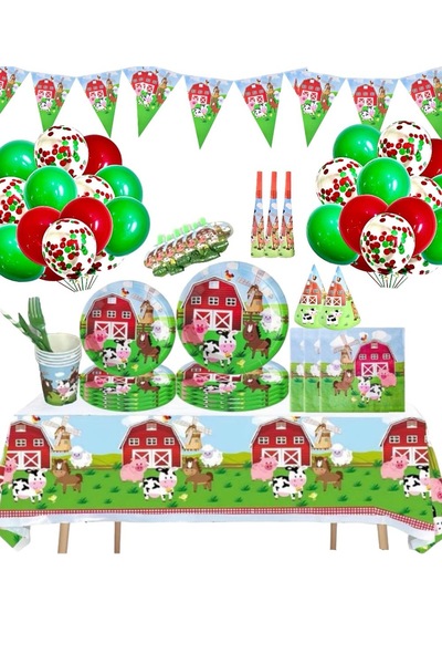ANTADESIM Set complet pentru decorarea mesei cu 147 buc vesela petrecere Anim...