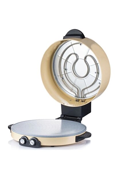 Generic جهاز صنع البيتزا والخبز المحمول بقوة 1800 واط مع تسخين مزدوج ومقبض لل...