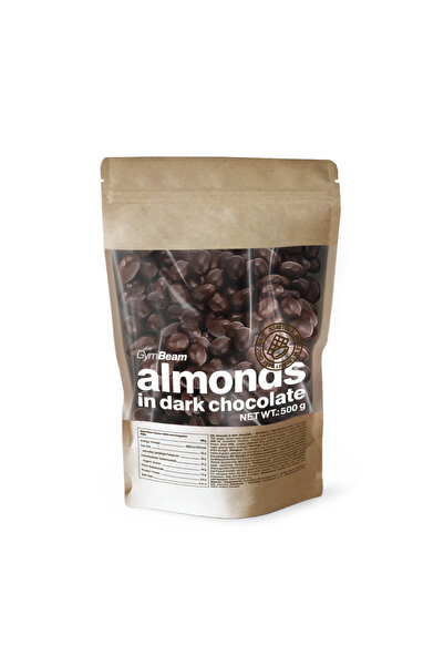 GymBeam Migdale în ciocolată neagră, 500 g