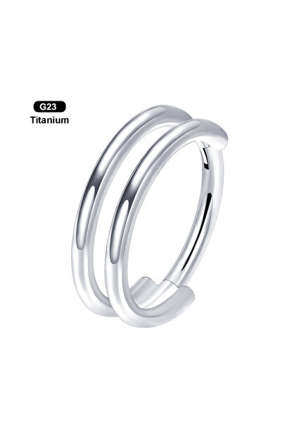 Choice8 حلقة أنف من التيتانيوم G23 أبيض مقاس 1.2x12 مم، حلقة كليكير، حلقة سبت...