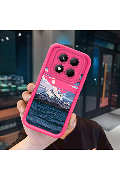 ucuc Redmi Note 14 Pro Plus+ 5g Compatible Pink Red Silicone Case Shockproof ...