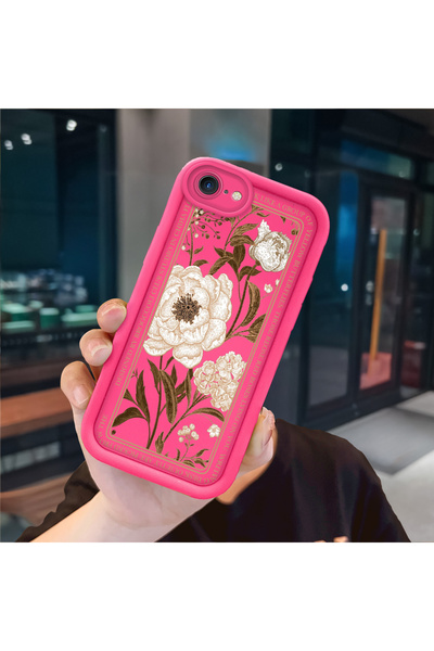 ucuc حافظة سيليكون باللون الأحمر الوردي متوافقة مع هاتف iPhone 7/8/SE 2020 20...