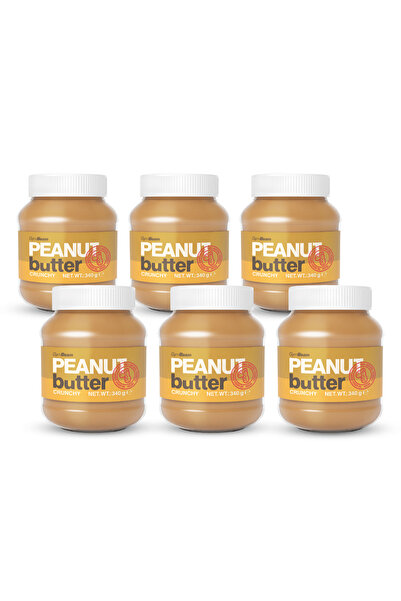 GymBeam Unt de arahide, 6 x 340 g, crocant