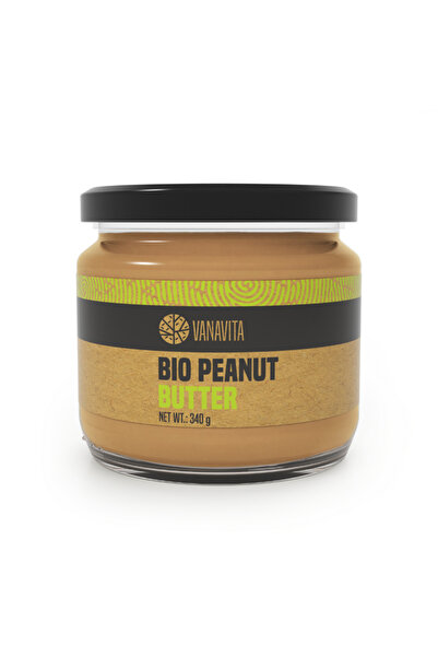 GymBeam Unt de arahide BIO, 340 g, fin