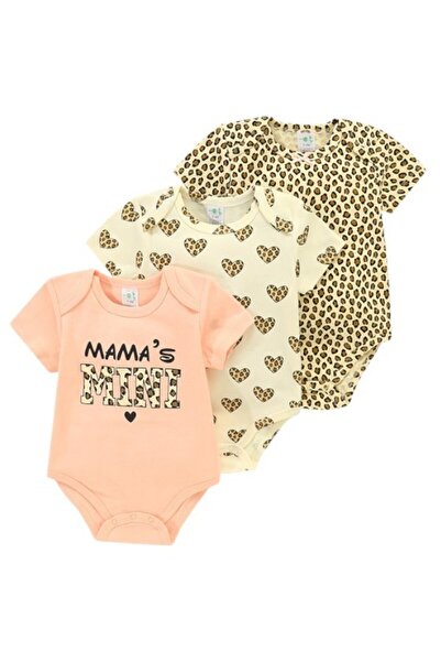 Bambimici - 3-Piece Short Sleeve Flower Printed Bodysuit for Baby Girl, 3M to...