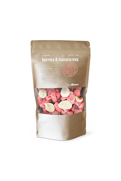 GymBeam Mix de fructe liofilizate și banane, 100 g