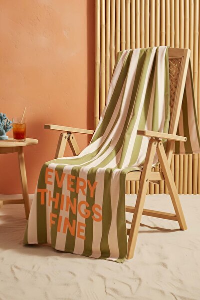Rivaİstanbul Every Things Fine Striped Beach Towel 70X150 cm