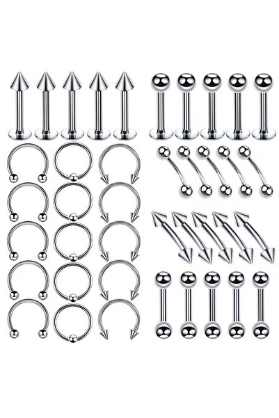 Choice15 1.2x8mm 40pcs 5/10/40/60pcs Body Piercing Jewelry Stainless Steel No...