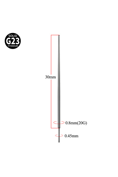 Choice50 1PC 20G (threadless) G23 Titanium 14/16/18/20G Insertion Pin Taper f...