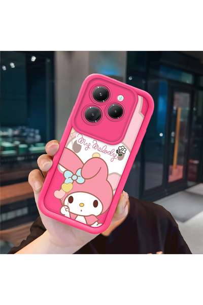 ucuc حافظة سيليكون باللون الأحمر الوردي متوافقة مع هاتف Infinix Hot 40/40 Pro...