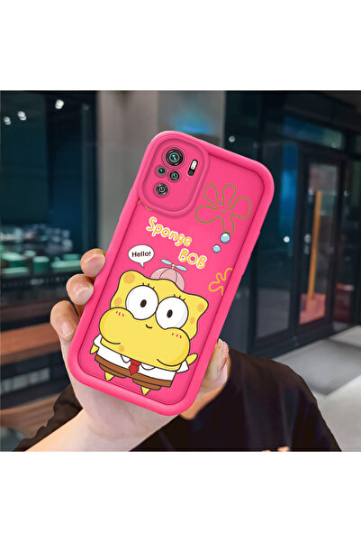 ucuc Redmi Note 10 4G/Note 10S Compatible Pink Red Silicone Case Shockproof C...