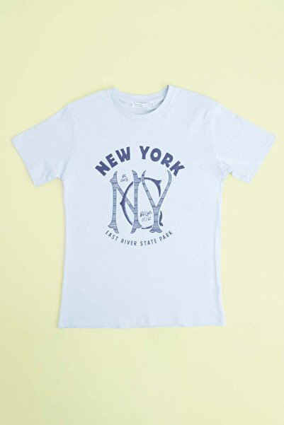 Fulla Moda New York Summer Printed Boys' T-Shirt